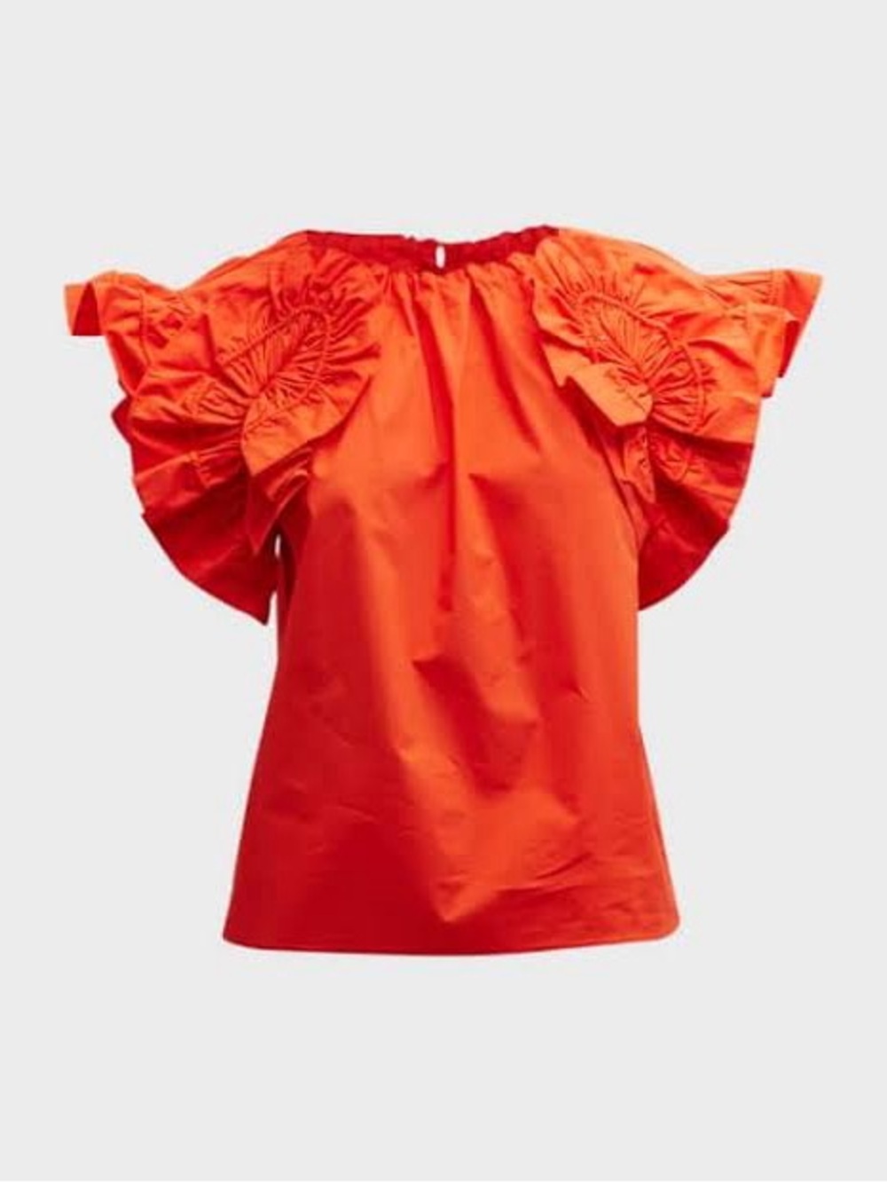 Ulla Johnson orange ruffle shirt